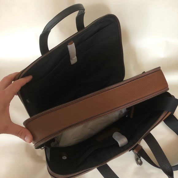 COACH Hamilton Seddle/Black Leather Day Brief - Picture 6 of 8